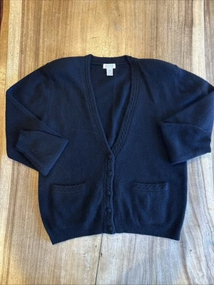 VTG 80’s Wool & Angora Rabbit Hair Deep V Cardigan Size M - Image 1 of 4