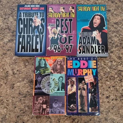 SNL VHS Lot of 5 (Chris Farley, Adam Sandler, Eddie Murphy, Best of) 1989 - 1998 Foto 1 de 4