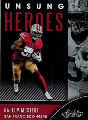 2020 Panini Absolute #UH-RM Raheem Mostert Unsung Heroes - Image 1 of 2