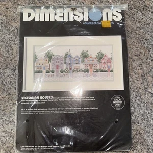 Vintage 1988 Dimensions Cross Stitch Kit Victorian Houses Nancy Rossi 3650 - Picture 1 of 4
