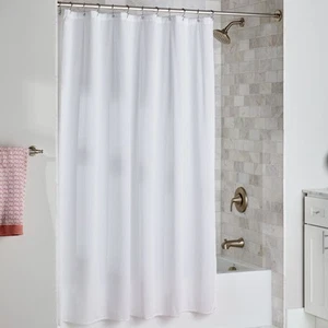 Extra Long Heavyweight PEVA Shower Liner, 70" W x 78" H, White - Picture 1 of 7