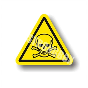 Industrial Safety Decal Sticker caution POISON - TOXIC WARNING label - Picture 1 of 1