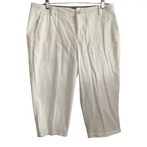 Dockers Pants Womens 12P White Stretch Cropped - Picture 1 of 9