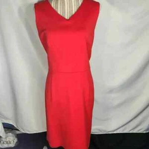 Talbots NWT Red Sleeveless Button Accent Triangle CutOut Back Dress Plus Size 14 - Bild 1 von 14