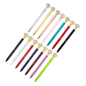 Bling Metal Ballpoint Pen Set 7 Pens with Big Crystal for Office and School - Picture 1 of 10