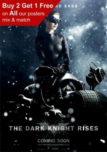 Batman The Dark Knight Rises 2012 Catwoman Poster A5 A4 A3 A2 A1 - Picture 1 of 3