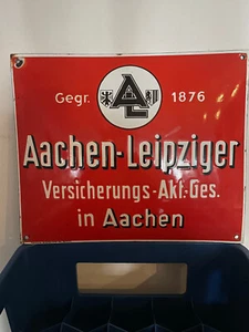 Emaillier Werbeschild 40 x 33 cm, sehr altes gut erhaltenes Stück - Bild 1 von 2