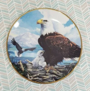 Nesting Eagle Plate My Pride My Love Mario F. Fernandez Collector's Case LE 1991 - Picture 1 of 3