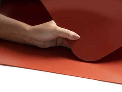 OFFICE MARSHAL Bodenschoner in Rot Bürostuhlunterlage Hartboden Bodenschutzmatte Stuhlunterlage