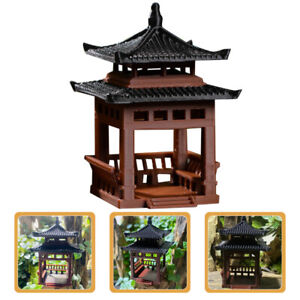  Miniature Pavilion Figurine Gardening Ornaments Statue Bonsai