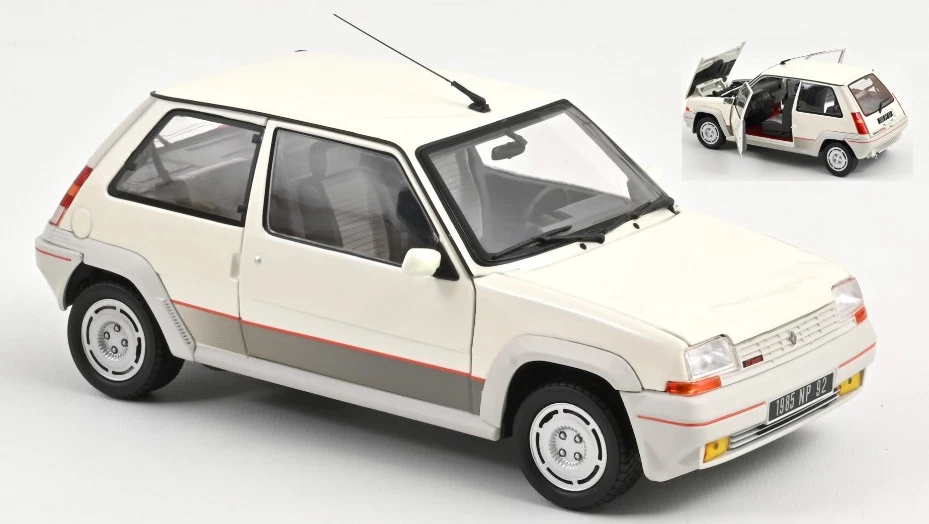 RENAULT 5 GT TURBO ph1 1985 White  1:18 norev 185200 - Immagine 1 di 1