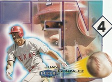 2000 Fleer Tradition Ten-4 #6 of 10 Juan Gonzalez Texas Rangers
