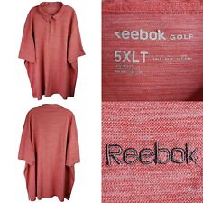 Reebok Golf Polo Shirt Men's Size 5XLT Short Sleeve Logo Performance Red Stretch
