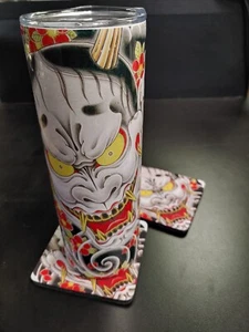 Yakuza Goro Majima Hannya demon tattoo Stainless Tumbler mug drinkware - Picture 1 of 4