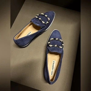 Karl lagerfeld paris suede toe loafers Women 6 - Picture 1 of 5