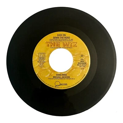 The Wiz Ease On Down The Road Diana Ross Michael Jackson Record 7" 45 RPM 1978 - Image 1 of 4