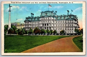 AK First Division Monument War State Departments Washington DC 1937 B6 - Bild 1 von 2