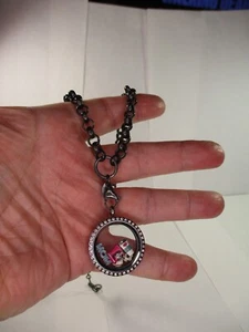 Origami Owl Silver Tone Floating Charm Locket Necklace 4 Charms Mixer Coffee Mom - Picture 1 of 14
