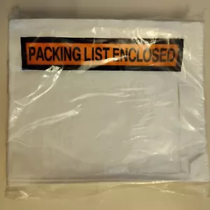 Packing List Enclosed Pouch 100pcs – 4.5" x 5.5" – Pouches Invoice Slip Envelope - Picture 1 of 3