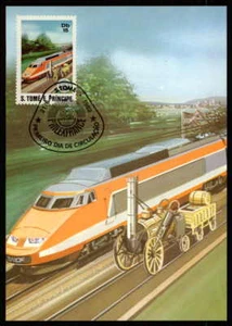S.TOME MK 1982 EISENBAHN LOKOMOTIVE LOK MAXIMUMKARTE MAXIMUM CARD MC CM m1426 - Bild 1 von 2