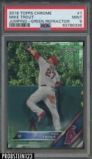 2016 Topps Chrome #1 Mike Trout PSA 9 MINT GREEN REFRACTOR #'d/99