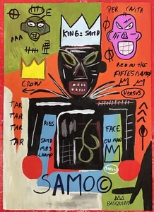 Jean-Michel Basquiat Drawing on paper (Handmade) signed and stamped - Picture 1 of 2