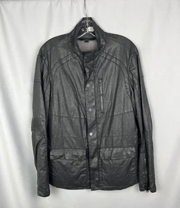 John Varvatos Snap Front Motocross Linen Jacket Black Size 50 EU, 40 US - Bild 1 von 13