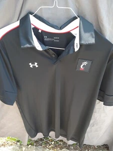 Cincinnati Bearcats Polo Shirt Mens Large Under Armour Performance Iso Chill - Picture 1 of 11