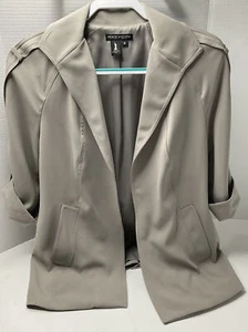 Blazer aperto Peace of Cloth polsino con bottoni panticolare manica 1/2 tasche tortora tg 6 - Foto 1 di 9