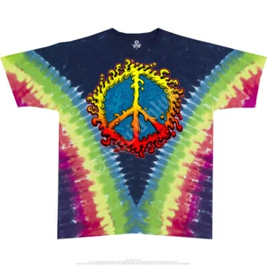 CAMISETA PEACE AMOEBA-TIE DYE S-M-L-XL-XXL, 3X-4X-5X-6X Grateful, hippie, años 60, phish - Imagen 1 de 3