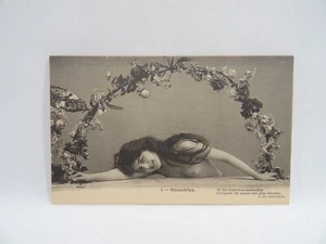 CPA ANCIENNE CARTE POSTALE 5 SEDUCTRICE EROTIQUE SEINS NUS CITATION EROTIC - Picture 1 of 2