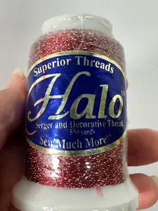 Glitter Superior Thread Decorative Serger Machine Halo 707 Raspberry Delight - Picture 1 of 3