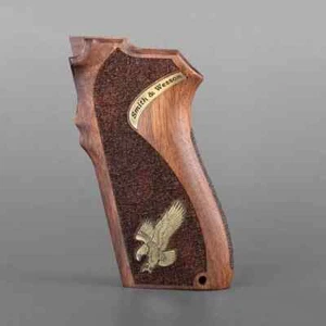 Smith & Wesson 5906,5903,4003,4006,4046 Turkish Walnut Grips Handmade with LOGO - Picture 1 of 4