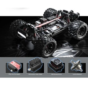 MJX Hyper Go 10208 V2 RC Car 1:10 Brushless Truck 3S 5200mAh Battery 100A ESC - Picture 1 of 15