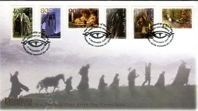 2001 New Zealand Lord of The Rings! Fellowship  (Set of 6 S/A Stamps) FDC - Image 1 of 2