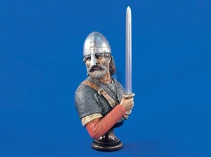Verlinden 1/5 Guerrero Vikingo en Correo Cadena Armadura y Casco Casco Busto 1596 - Imagen 1 de 1