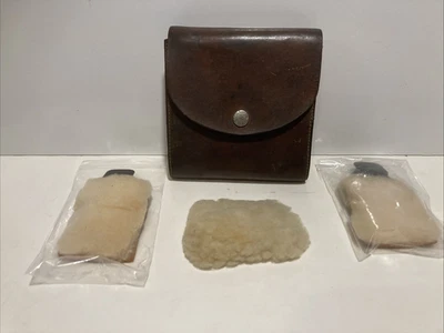 Cartera de cuero vintage para pesca con mosca de Lyon & Coulson, clips de pescador completos x 3 Foto 1 de 4