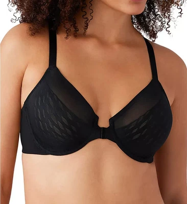Sujetador con aros Wacoal Elevated Allure cierre frontal para mujer - negro - 34 C Foto 1 de 4