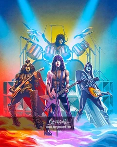 Kiss Art Poster. 11x17. Hochwertig. Signiert. [Vintage, Retro, Illustration) - Bild 1 von 3