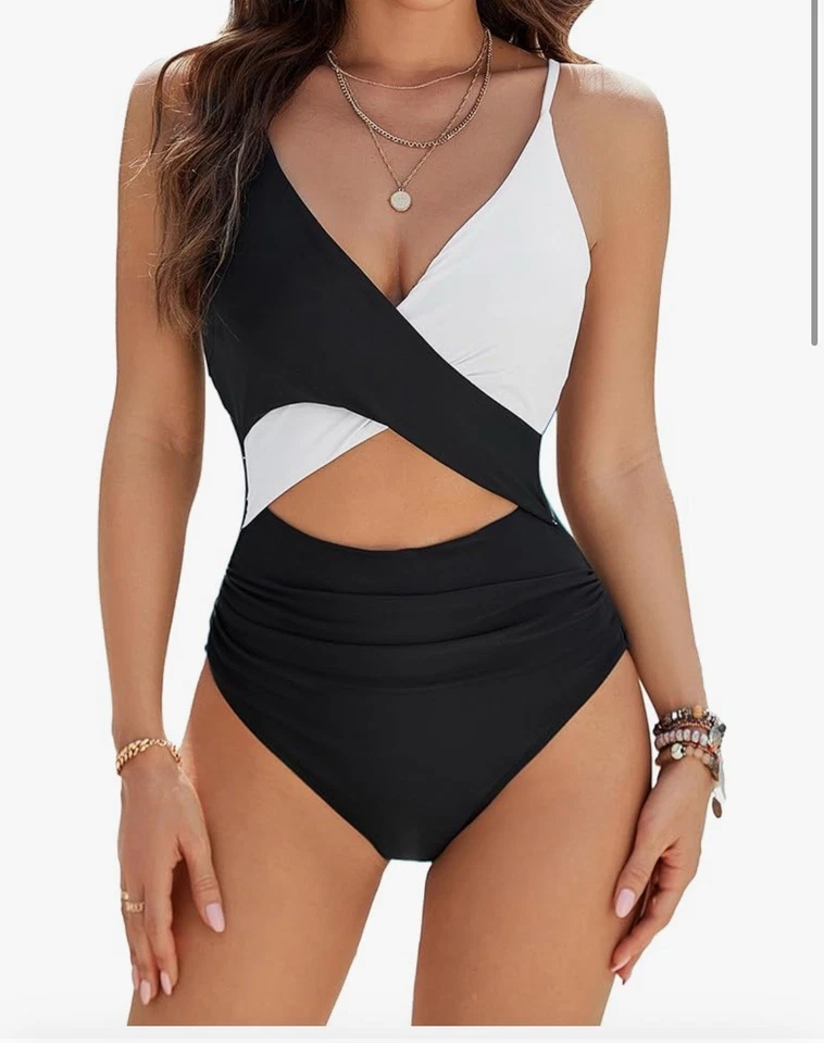 Traje de baño sexy para mujer con control de barriga 2025. Talla XXL, [C] Foto 1 de 4
