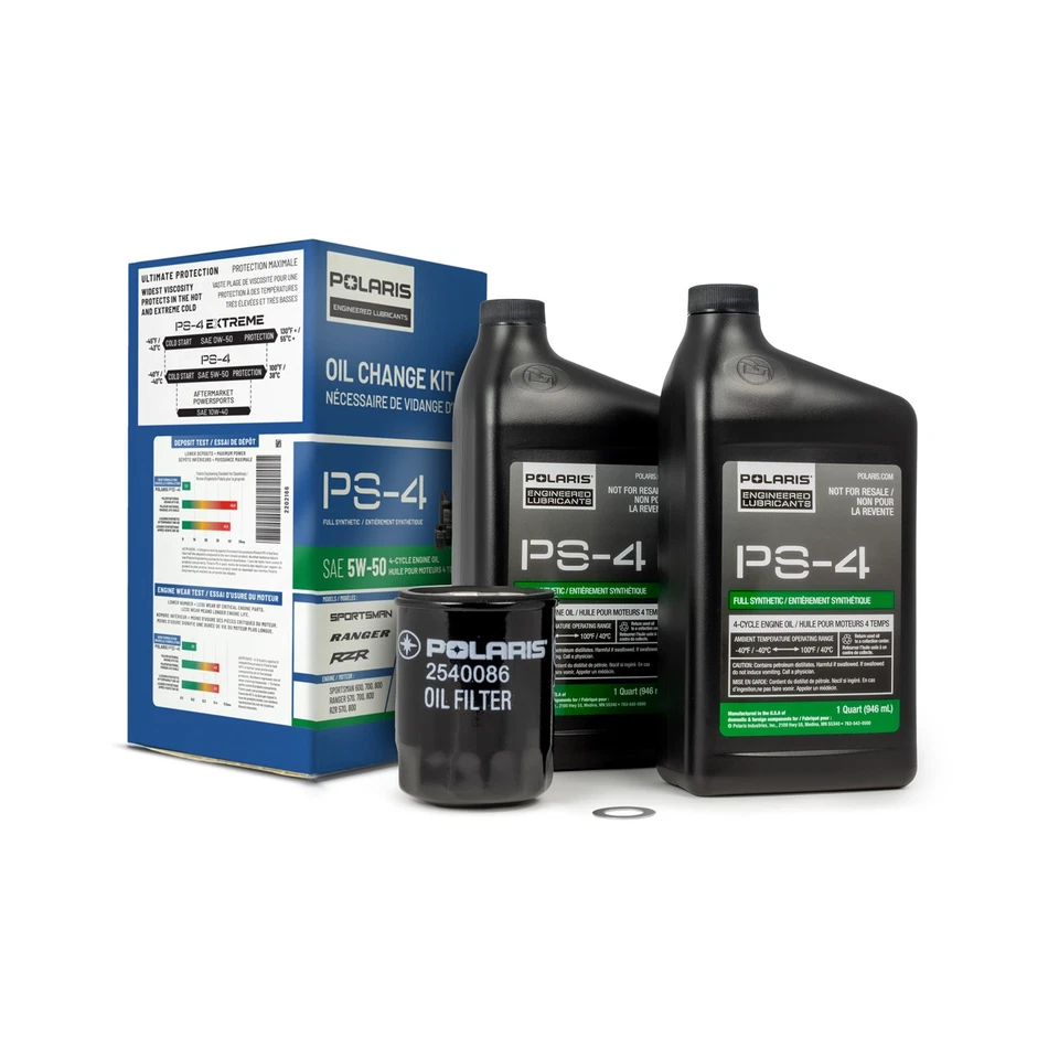 Kit de cambio de aceite Polaris PS4 para modelos específicos RANGER, RZR, Sportsman, ACE 570 Foto 1 de 4