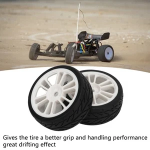 2PCS RC Racing Reifen Kunststoffradnabe Und Gummireifen Für ZD Racing 1/16 1 NS - Bild 1 von 23