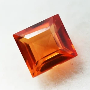 Beautiful Loose Gemstones Orange SAPPHIRE 2.85 Ct NATURAL Square Cut CERTIFIED - Picture 1 of 6