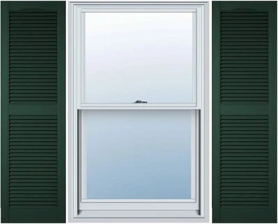 12"W x 52"H Builders Edge Shutters (Per Pair), 122 - Midnight Green - Image 1 of 4