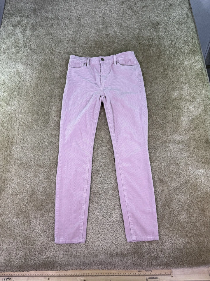 Pantalones de pana LOFT Outlet talla 4 ajustados elásticos tiro alto rosa 30x28 E810 Foto 1 de 4