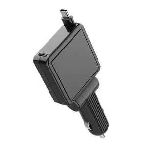 Chargeur Voiture Compatible avec Divers Appareils Mobile et Câble Réglable - Zdjęcie 1 z 10