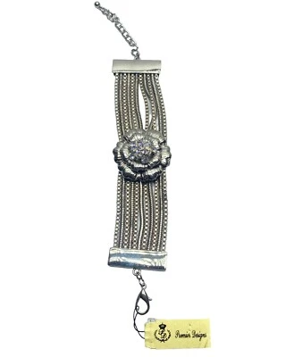 Nuevo Pulsera PREMIER DESIGNS GIRL POWER Flor Brillante Metálica Industrial 5762 Foto 1 de 4