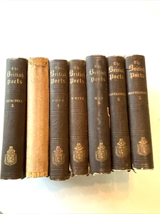 Antique vtg mid-1800’s The British Poets Lot Of (7) Churchill Pope Montgomery. - Bild 1 von 23