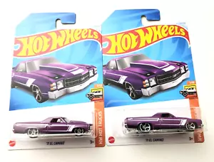 Hot Wheels '71 EL Camino Purple #132 132/250 - 2024 HW Hot Trucks -2pcs - Picture 1 of 2