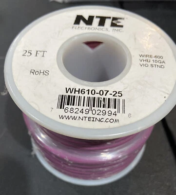 NTE Electronics WH610-07-25 CABLE 600V TRENZADO CALIBRE 10 25' Foto 1 de 2
